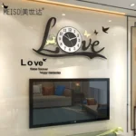 3D Love Wall Clock Wall Decore - Image 2