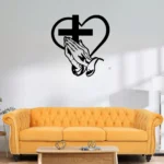 Jesus Cross, Praying Hand With Heart - Christmas & Baptism - For Church or Home - Image 3