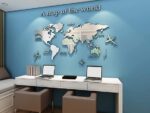 Acrylic 3D Wall Decor World Map Wall Decar for Office Decoration - Image 3