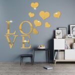 Love & Hearts Wall Mirror - Modern Home Decoration