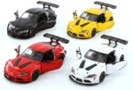 KiNSMART Toyota GR Supra Concept Racing Edition | 1:36 Scale 5" Die-Cast Metal Model Car Set of 4 | Pull Back Action, Openable Doors - Image 4