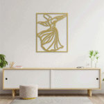 IWAS Premium Luxury Acrylic Whirling Dervish Islamic Wall Art – Modern Sufi Mevlana Rumi Ramadan Home Decor & Muslim Gift - Image 2