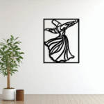 IWAS Premium Luxury Acrylic Whirling Dervish Islamic Wall Art – Modern Sufi Mevlana Rumi Ramadan Home Decor & Muslim Gift - Image 4