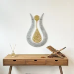 IWAS Premium Luxury Tulip Ayatul Kursi Wall Art – Islamic Calligraphy Metal & Acrylic Floral Home Decor - Image 4