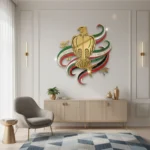Majestic UAE Falcon & Flag Acrylic Wall Art by IWAS for Premium Luxury Home and Office Decoration in the UAE
