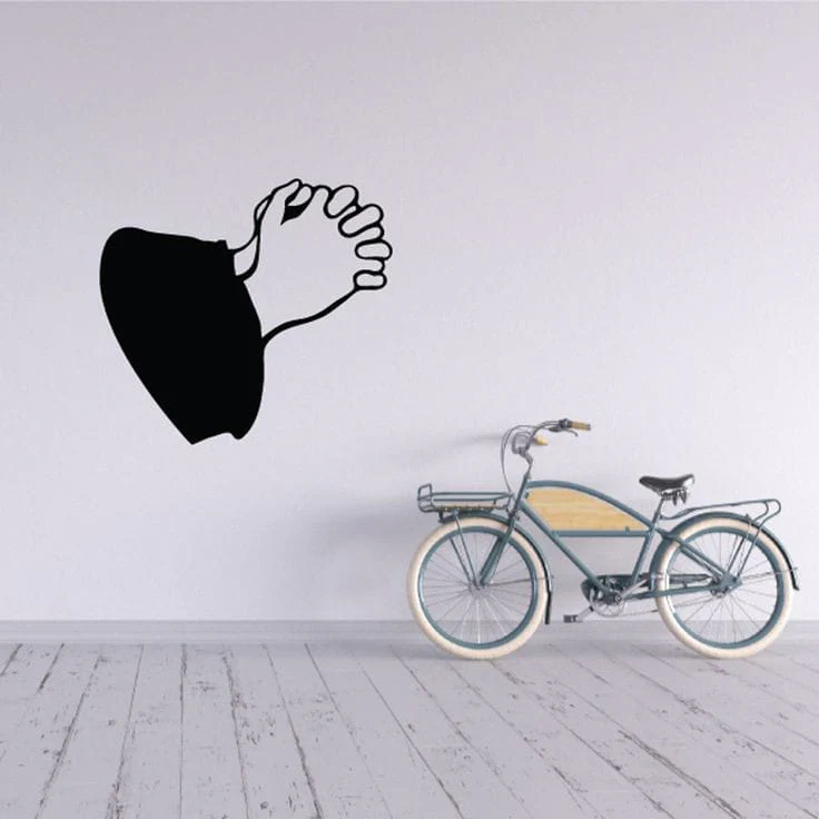 Praying Hands - Jesus Christ - Christmas & Baptism - For Church or Home Decal - Image 1