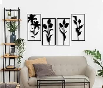 Flower   Wall Decor , Flower Wall Art, Vertical Wall Decor, Floral Wall Hangings, Living Room Wall Decor Flower wall art, - Image 1