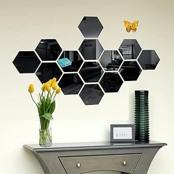 3D Hexagon 13 mirror for wall - Image 2