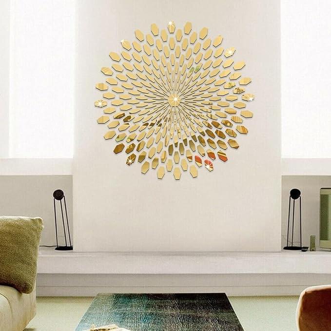 Sun Flower Mirror Wall - Modern Home Wall Decor - Best For Home and Office - Image 3