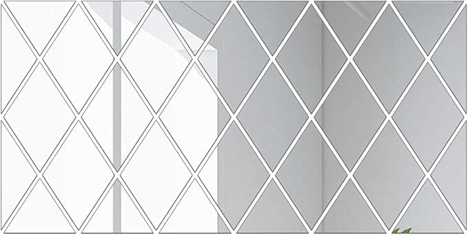 Diamond Mirror Reflective Wall Mirror - Mirror For Home Decor | Modern Wall Decal - Image 2