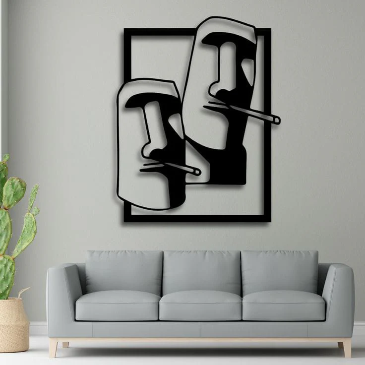 Two Faces Wall Frame | Wall Decor Art | Home Wall Decor - Image 1