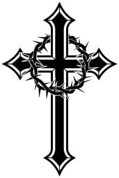 Jesus Cross 2 - Christmas & Baptism - For Church & Home Decal - Image 1