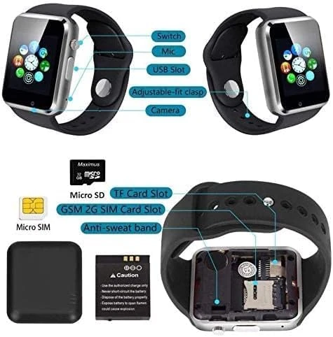 A1 Bluetooth Smart Watch Sport Pedometer With SIM Camera Smartwatch for Android - Image 1
