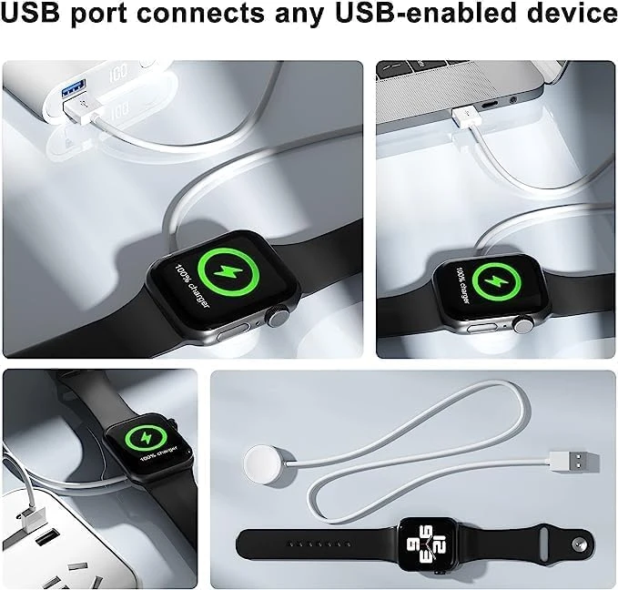 IBERLS Charger for Apple Watch - USB-C Fast Wireless Magnetic Charging Cable - Image 2