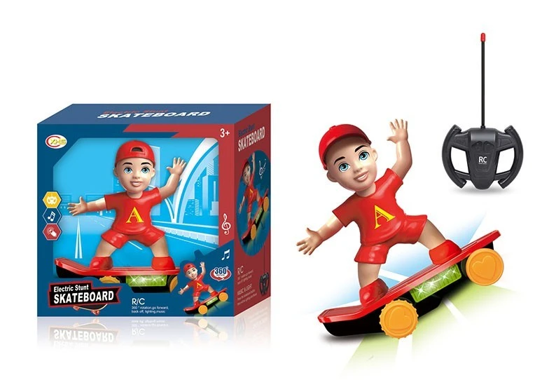 Electric RC Stunt Skateboard | 360° Spinning Remote Control Skateboard Toy | Ages 3+ | 26.5 x 12.9 x 25 cm - Image 1