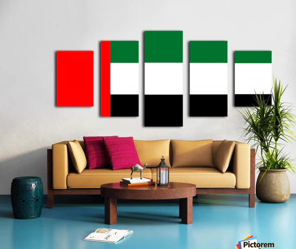 UAE National Day Large Acrylic Wall Flag -Unique style! - Image 1